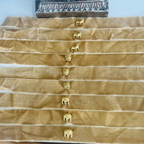 Velvet Fabric Bracelet with Bulldog Charms - Picture 9 of 13